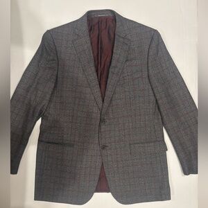 Ermenegildo Zegna 58L /US 48L Paisley Suit Jacket Mila Fit Cashmere Wool Plaid
